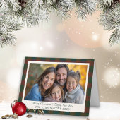 Traditionele Plaid/Tartan Gevouwen Kerst Kaart