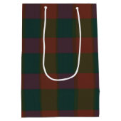 Traditionele Plaid/Tartan Holiday Gift Bag Medium Cadeauzakje (Achterkant)