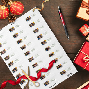 Traditionele Plaid/Tartan Holiday Retourlabels Etiket