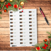 Traditionele Plaid/Tartan Holiday Retourlabels Etiket