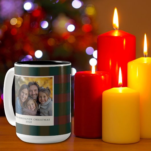 Traditionele Plaid/Tartan tweekleurige koffie Mok