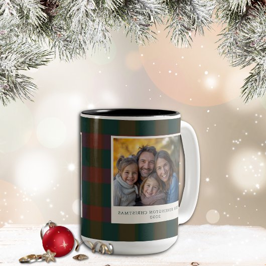 Traditionele Plaid/Tartan tweekleurige koffie Mok