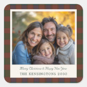 Traditionele Plaid/Tartan Vakantie Foto Stickers (Voorkant)