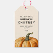Traditionele pompoen chutney voedingsmiddel Etiket Cadeaulabel (Voorkant)