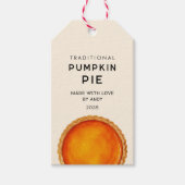 Traditionele pompoentaart voedsel Jar Labels Cadeaulabel (Voorkant)