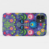 Traditionele Poolse bloemborduurvrouw met roosters Case-Mate iPhone Case (Achterkant (horizontaal))