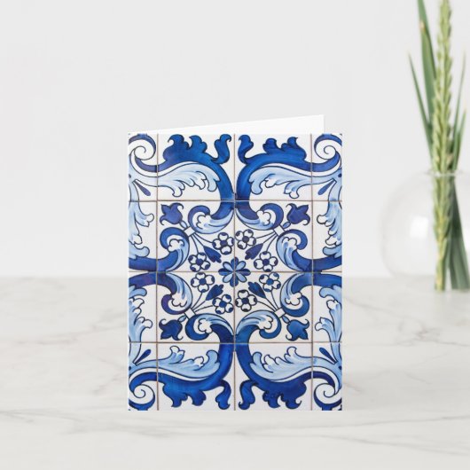Traditionele Portugese Azulejo Tiles Kaart (Voorkant)