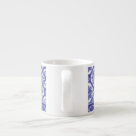 Traditionele Portugese blauwe tegels Espresso Kop (Achterkant)