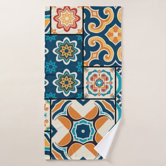Traditionele  portugese decoratieve kleur tot badhanddoek (Badhanddoek)