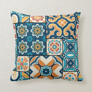 Traditionele portugese decoratieve kleur tot kussen