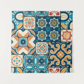 Traditionele portugese decoratieve kleur tot wandkleed (Voorkant (horizontaal))