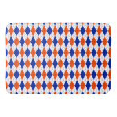 Traditionele Preppy Argyle in Oranje en blauw Badmat (Voorkant)