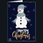 Traditionele "pretkerst" Snowman Kerstmis<br><div class="desc">Een eenvoudig ontwerp met een mooie boodschap, deze kerstkaart is voorzien van een schattige sneeuwpop aan de voorkant. Houd het gevoel binnen of pas het aan. OPMERKING: DESIGN: als je een ontwerp ziet dat je leuk vindt, maar het is niet op een product dat je wilt, neem dan contact met...</div>
