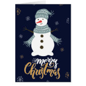 Traditionele "pretkerst" Snowman Kerstmis (Voorkant)