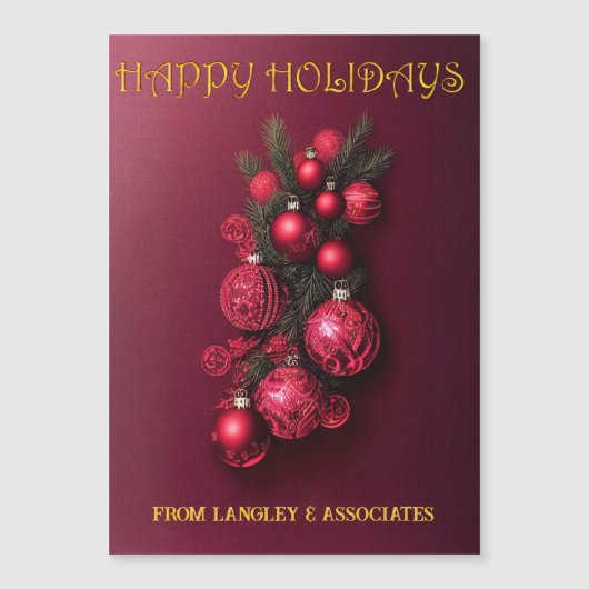 Traditionele Prettige feestdagen Bordeaux-kaart (Voorkant)