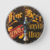 Traditionele Pub Beer Ronde Klok (Voorkant)