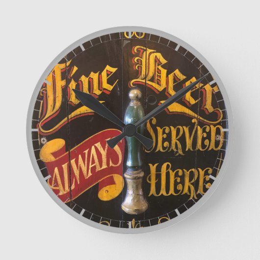 Traditionele Pub Beer Ronde Klok (Voorkant)