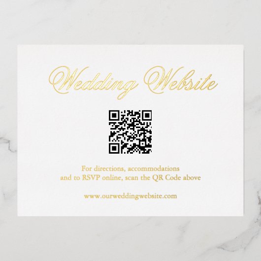 Traditionele QR-code bruiloft behuizing Kaart (Voorkant)