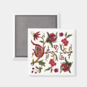 Traditionele Queen Anne Jacobean borduurwerk Magneet (Voorkant / Achterkant)