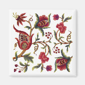 Traditionele Queen Anne Jacobean borduurwerk Magneet (Voorkant)