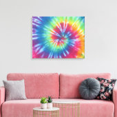 Traditionele Rainbow Swirl Tie Dye Wrapped Canvas (Insitu (Woonkamer))