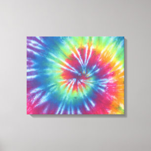 Traditionele Rainbow Swirl Tie Dye Wrapped Canvas Afdruk