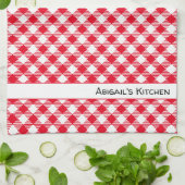 Traditionele Red Gingham Buffalo check Theedoek (Gevouwen)