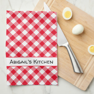 Traditionele Red Gingham Buffalo check Theedoek