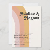 Traditionele regenboogbruiloft van de moderne Retr Kaart (Voorkant)