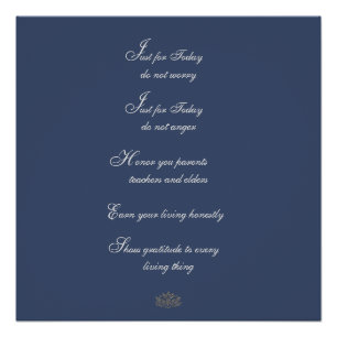 Traditionele Reiki-beginselen Perfect Poster