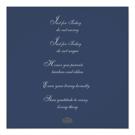 Traditionele Reiki-beginselen Perfect Poster (Voorkant)