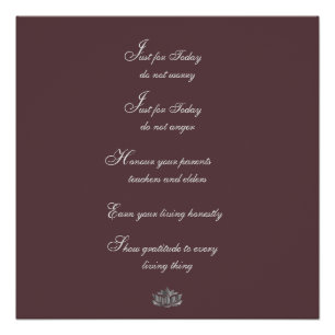 Traditionele Reiki-beginselen Poster