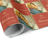 Traditionele Religieuze Maagd Maria & Jezus Kathol Cadeaupapier (Rol Hoek)