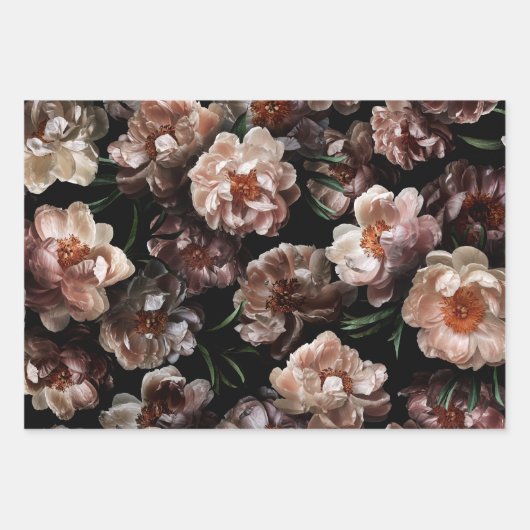 Traditionele Rembrandt Styled Floral Inpakpapier Vel (Voorkant 3)