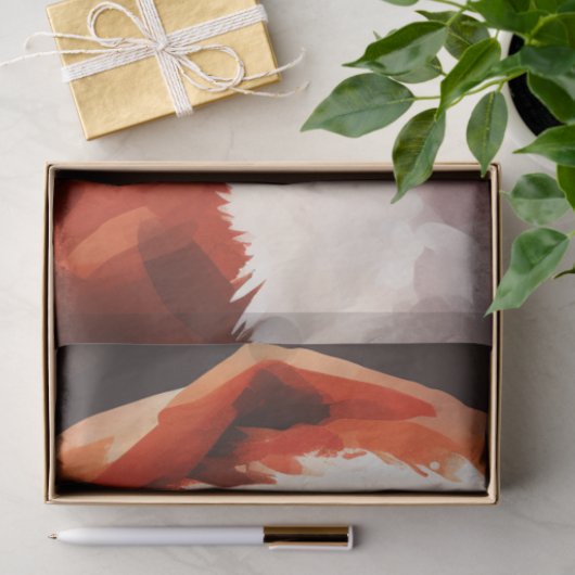 Traditionele retro Kerstman glimlachend rood pet Tissuepapier (Geschenk)