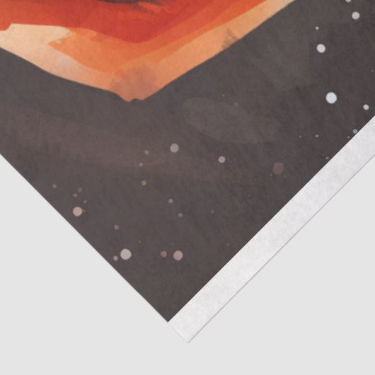 Traditionele retro Kerstman glimlachend rood pet Tissuepapier (Detail)