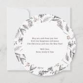 Traditionele Robin Bird vrolijke kerst Kaart (Achterkant)