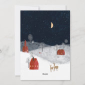 Traditionele robuuste marine rood winter Merry Chr Feestdagenkaart (Achterkant)