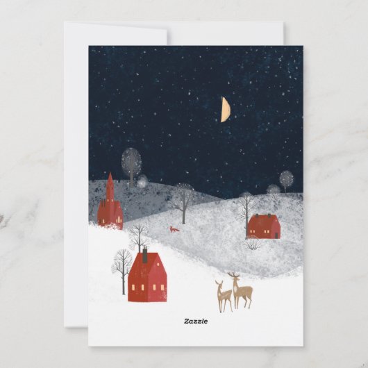 Traditionele robuuste marine rood winter Merry Chr Feestdagenkaart (Achterkant)