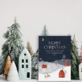 Traditionele robuuste marine rood winter Merry Chr Feestdagenkaart