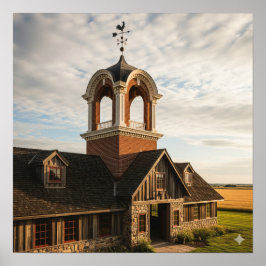 Traditionele rode bakstenen koepel poster