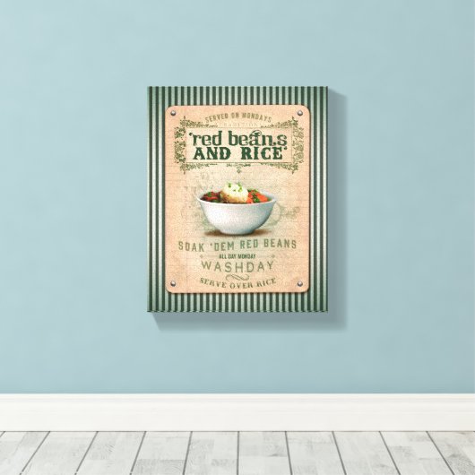 Traditionele rode bonen & rijst canvas afdruk (Insitu (Houten vloer))