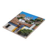 Traditionele rode dakhuizen | Portugal Tegeltje (Zijkant)