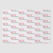 Traditionele rode en groene vrolijke kerst tissuepapier (Voorkant)