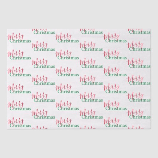 Traditionele rode en groene vrolijke kerst tissuepapier (Voorkant)