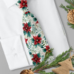 Traditionele rode en groene Waterverf Poinsettia Stropdas<br><div class="desc">Maak kennis met het Traditional Waterverf Christmas Necktie Collectie van onze Mannen, met tijdloze waterverf in klassiek rood en groen. Dit stropdas is versierd met een traditioneel vakantieontwerp - een prachtig rood en groen kerstpoinsettia-patroon - prachtig beschilderd in zachte, vloeiende waterverf streken. Deze stropdassen zijn ideaal voor het toevoegen van...</div>