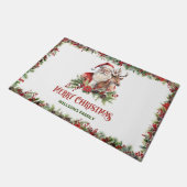 Traditionele rode en witte feestelijke bloemen San Deurmat (Schuin)