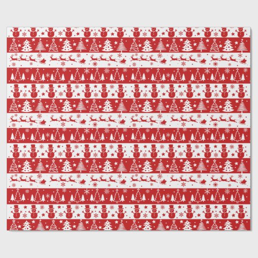 Traditionele rode en witte kerst cadeaupapier (Vlak)