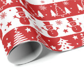 Traditionele rode en witte kerst cadeaupapier (Rol Hoek)