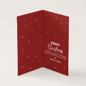 Traditionele rode foto vrolijke kerstgroet kaart (Binnen)